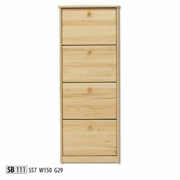 Schuhschrank Fach Kommode Echtholz Massive Möbel Schuhkipper Schuhregal Regal