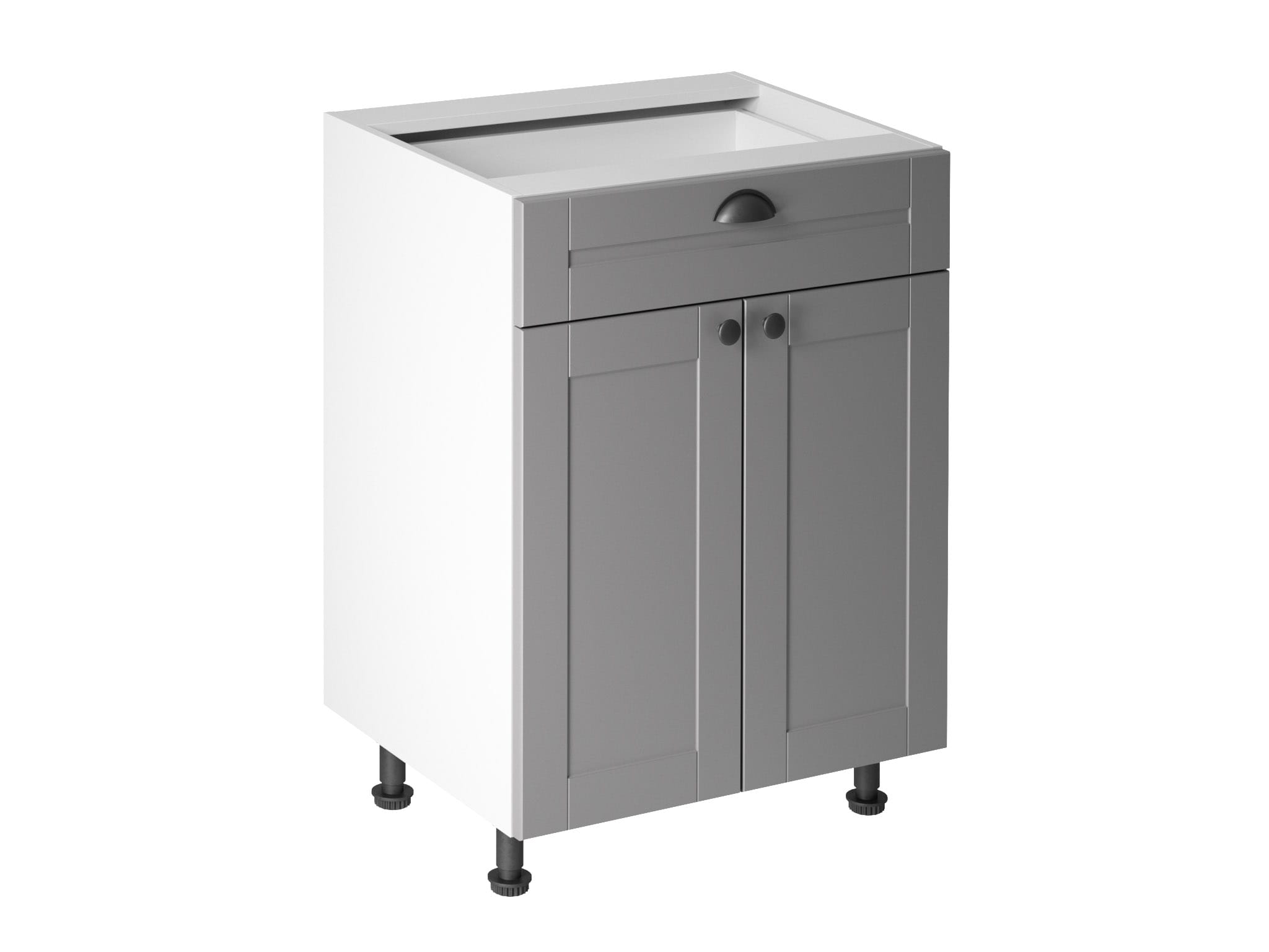 WEISSER KÜCHENUNTERSCHRANK IN WEISS FÜR MODERNE KÜCHEN D60S1(P/L)