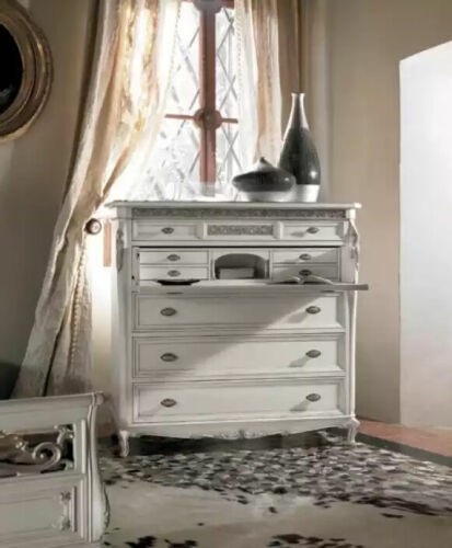Kommode Luxus Kommoden Wohnzimmer Holz Klassischе Design Weiß Neu