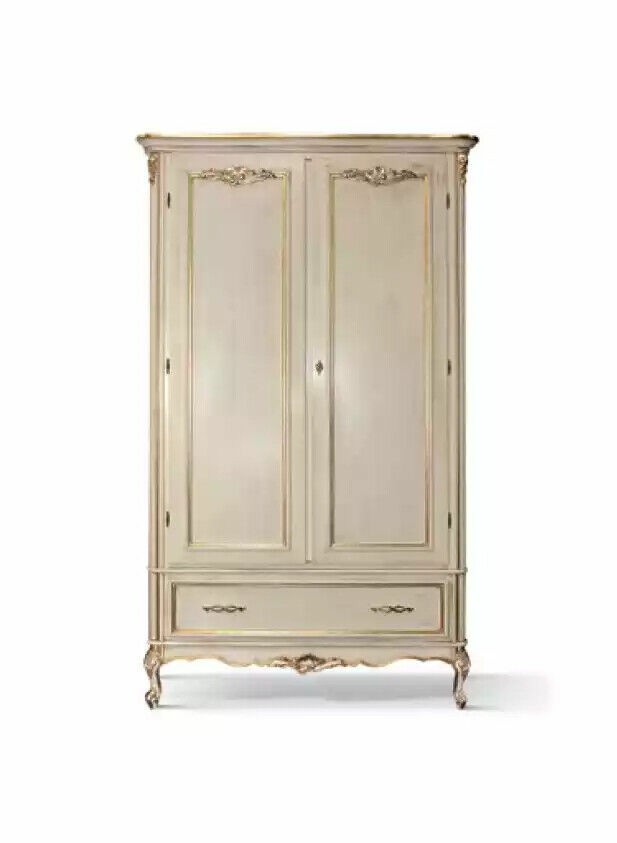 Schlafzimmer Kleiderschrank Luxus Holz Klassisch Design Möbel Beige Neu