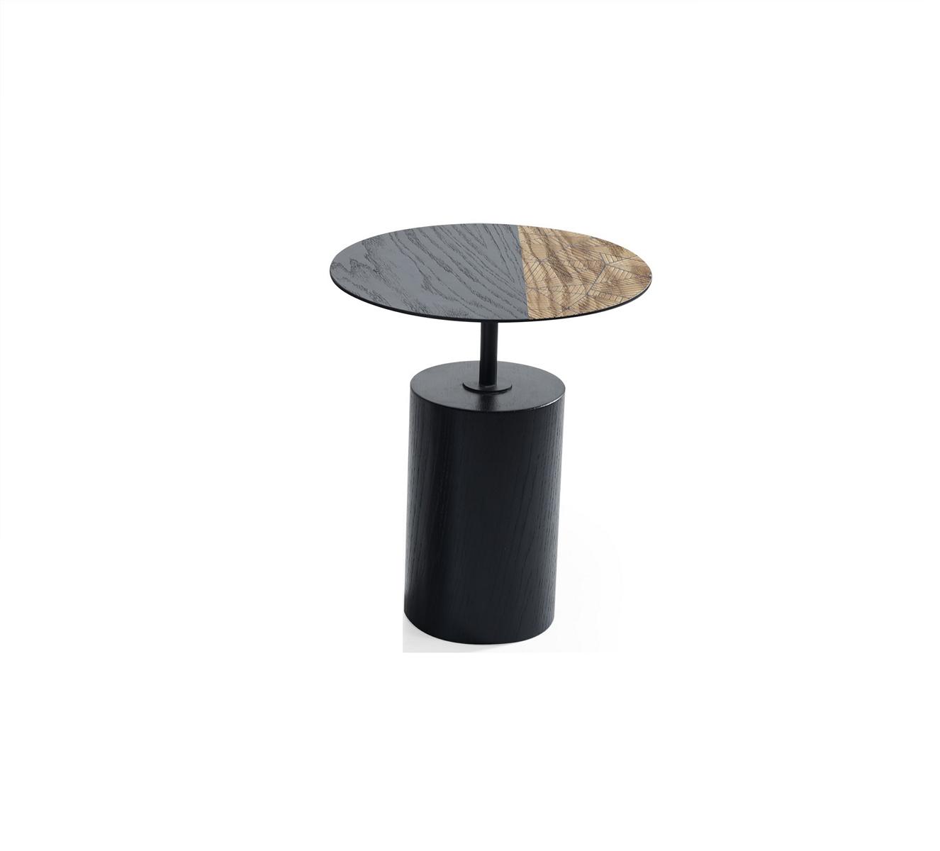 Beistell Rund Tisch Couchtisch Design Holz Schwarz Wohnzimmer Tisch Neu