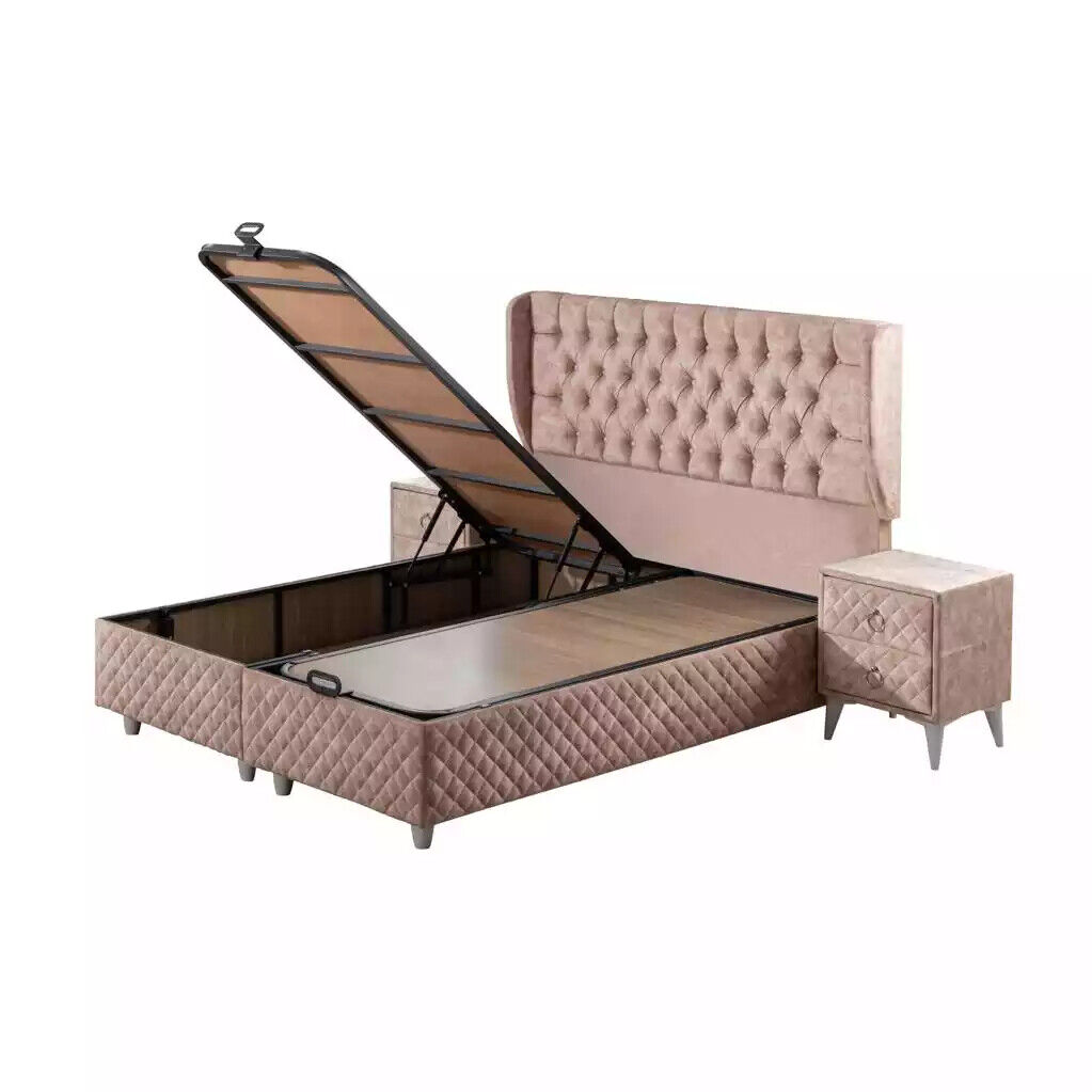 Betten Hotelbett 160x200cm inkls. Matratze Bettgestell Design weiches