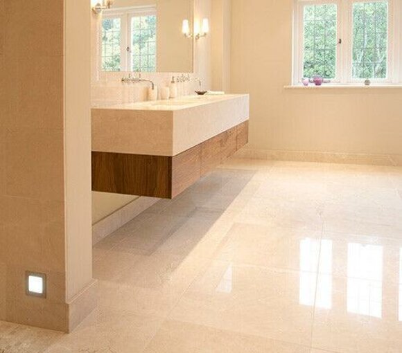 60x60 10m² Luxus Marmor Boden Naturstein Boden Belag Wand Fliesen Crema Fliese