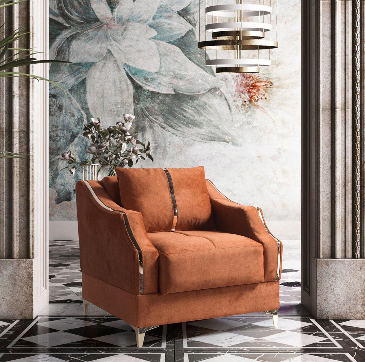 Designer-Sessel aus Textil mit Liegefunktion