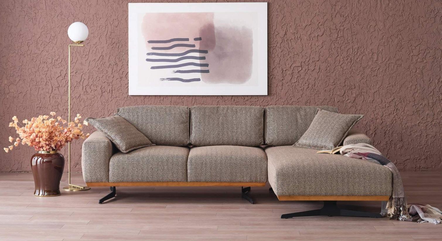 Luxus Ecksofa L Form Modern Möbel Wohnzimmer Grau Eckgarnitur Eckcouchen