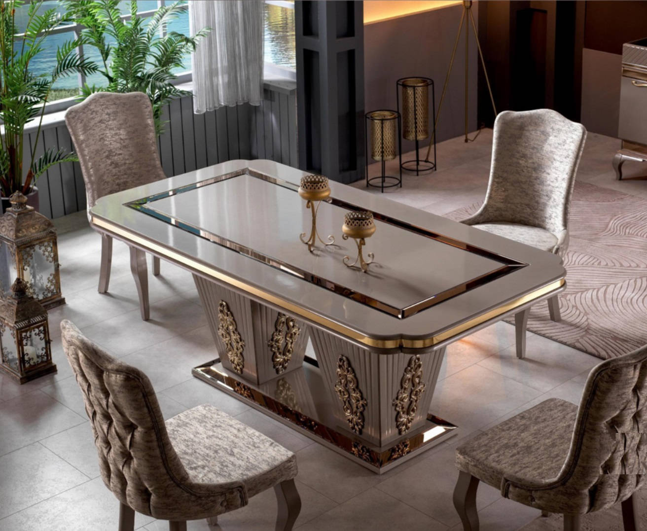 Esstisch Esszimmer Tisch Essecke Esszimmermöbel Tische Holz Grau Esstische