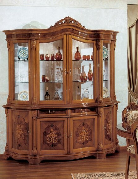 xxl Vitrinen Vitrine Echtholz Vitrine Sideboard italienische Möbelschränke neu