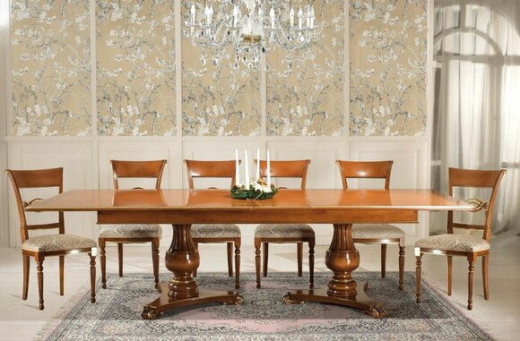 Komplett Set Esstisch + 6 Stühle Esszimmer Set Ess Gruppe Holz Tisch Tische 7tlg, Neu