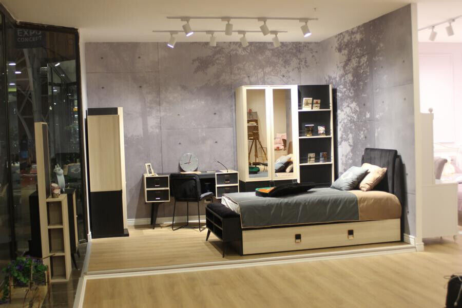 Modern Komplett Jugendzimmer Kinderzimmer Set Bett Kleiderschrank Bücherregal