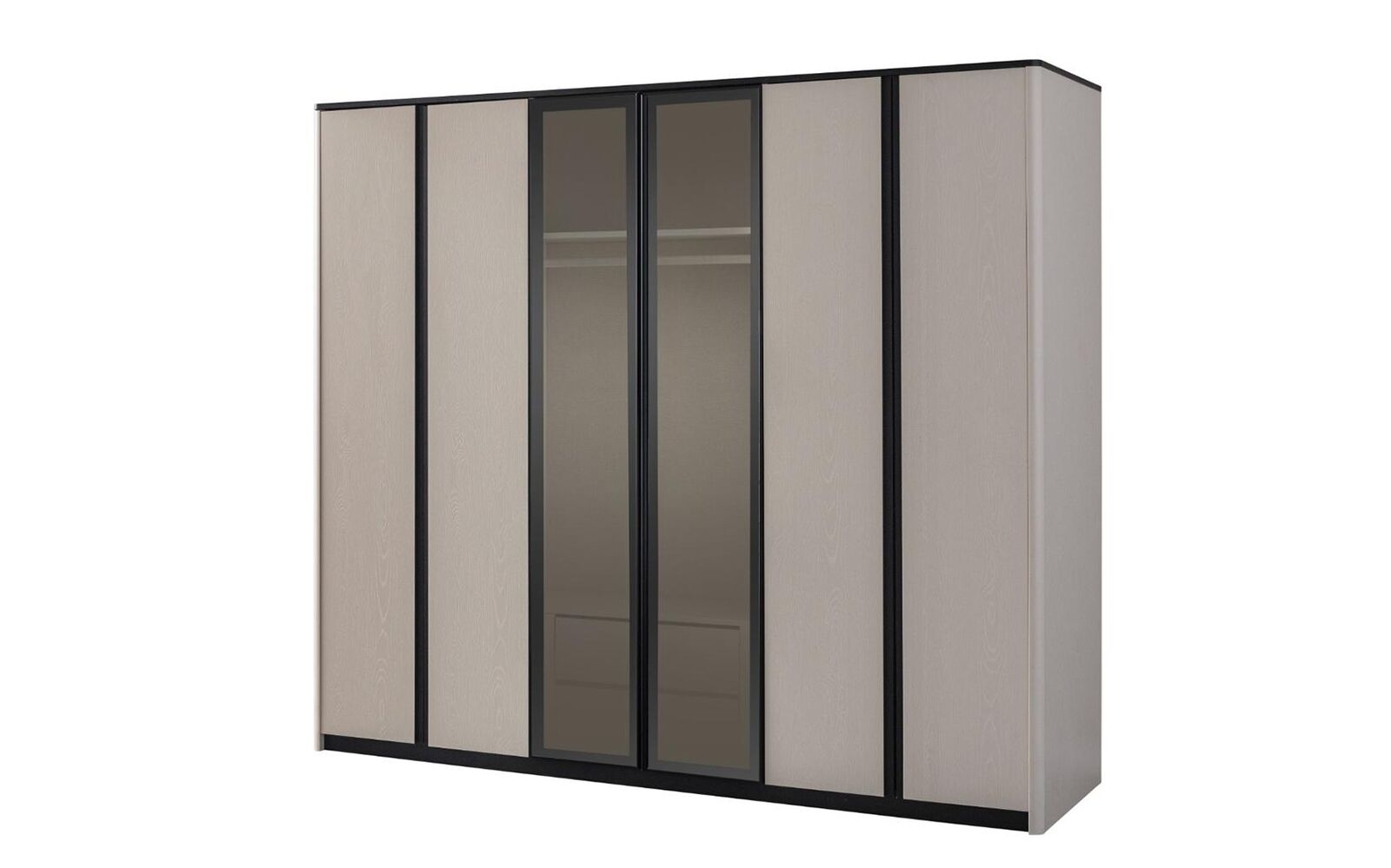 Schrank Kleiderschrank Garderobenschrank Moderne Holzschrank Grau