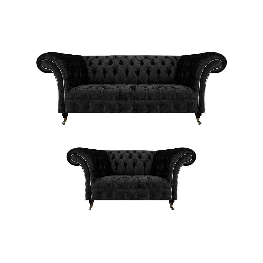 Neu Komplett Sofa Dreisitzer Couch Chesterfield Zweisitzer Sofas Wohnzimmer