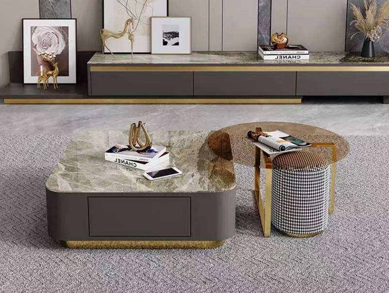 Wohnzimmer Möbel Luxus Grau Couchtisch Design Tisch Kaffee Tische Neu