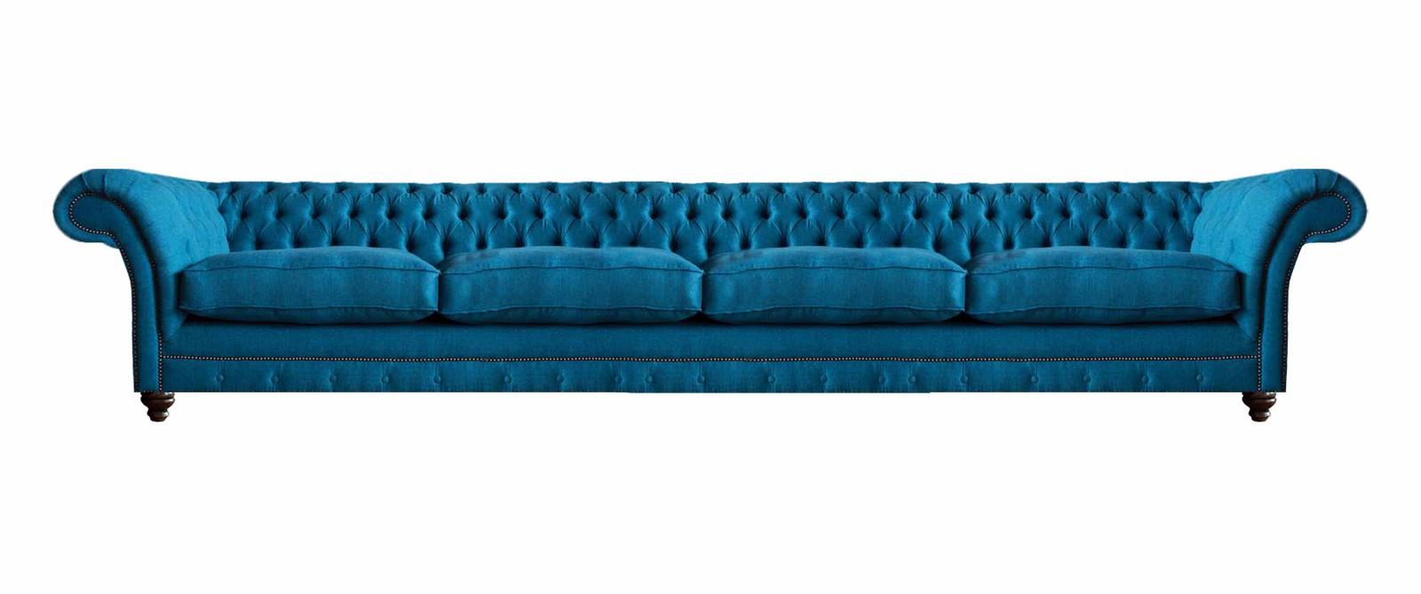 Sofa Viersitzer Couch Einrichtung Luxus Polstermöbel Textil Sitz Chesterfield