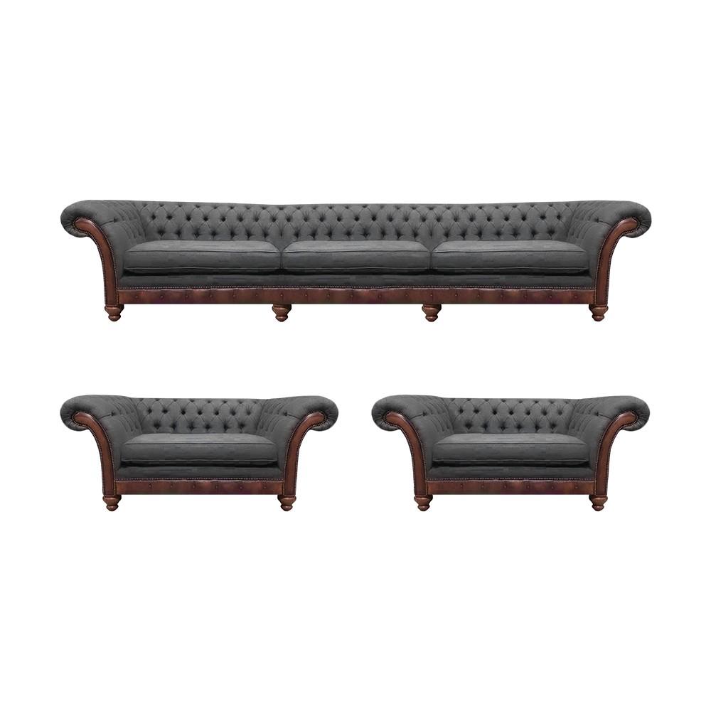 Sofa Couch Polster Garnitur Sofagarnitur Moderne Couchen 3tlg Chesterfield