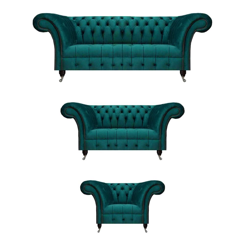 Sofagarnitur Couch Polster Chesterfield Design Sofa Set 3tlg Modern Komplett