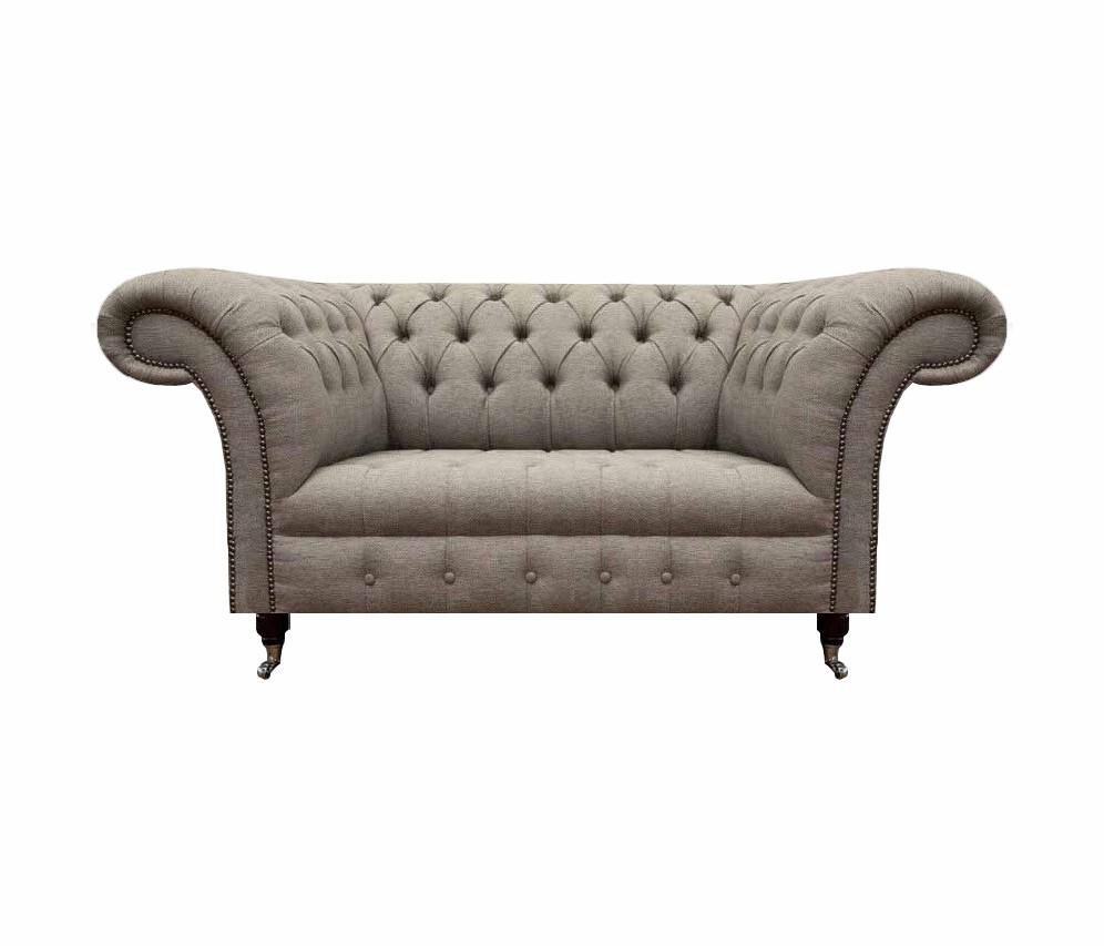 Luxus Chesterfield Sofa Couch Zweisitzer Wohnzimmer Polstermöbel Textil