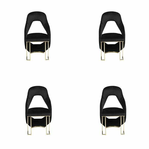 Stilvoll schwarz 6x Stühle Esszimmerstuhl Küchenstuhl Stuhl Luxus Neuheit Stuhl