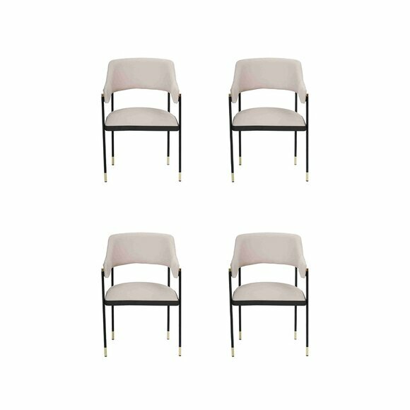 Stilvoll Stuhl Esszimmerstuhl 4x Stühle Weiße Küchenstuhl Lehnstuhl Luxus