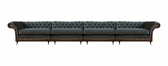 Designer Graue Chesterfield Couch Modernes Sofa Polstercouchen Möbel