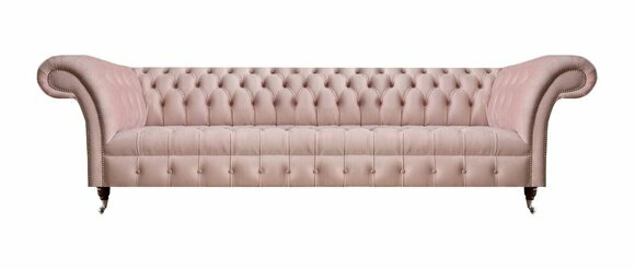 Luxuriöse Chesterfield Rosa Sofa Designer Wohnzimmer Polstercouchen