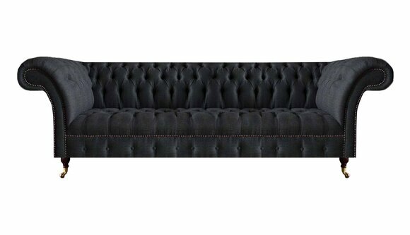 Modernes Schwarzes Sofa Wohnzimmer Designer Couch Luxuriöse Sitzmöbel