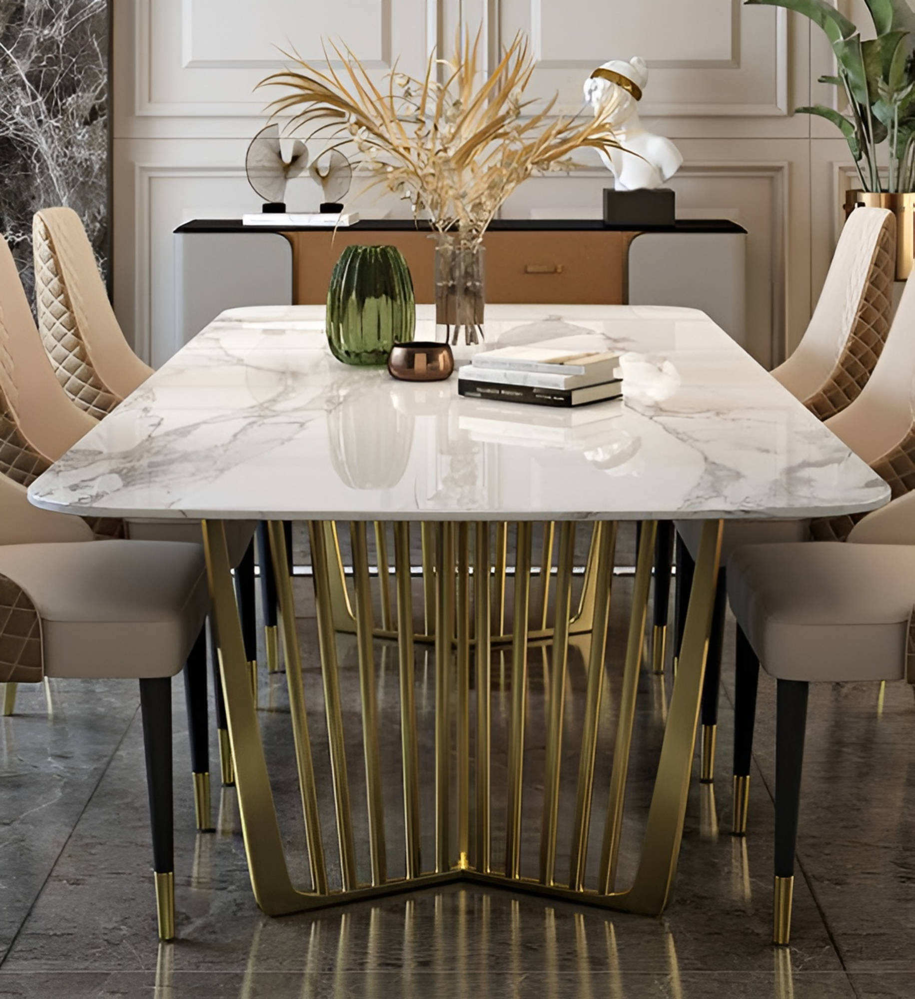 Luxus Tische Esszimmer Tisch Metall Esszimmertisch Moderner Möbel Gold Sofort