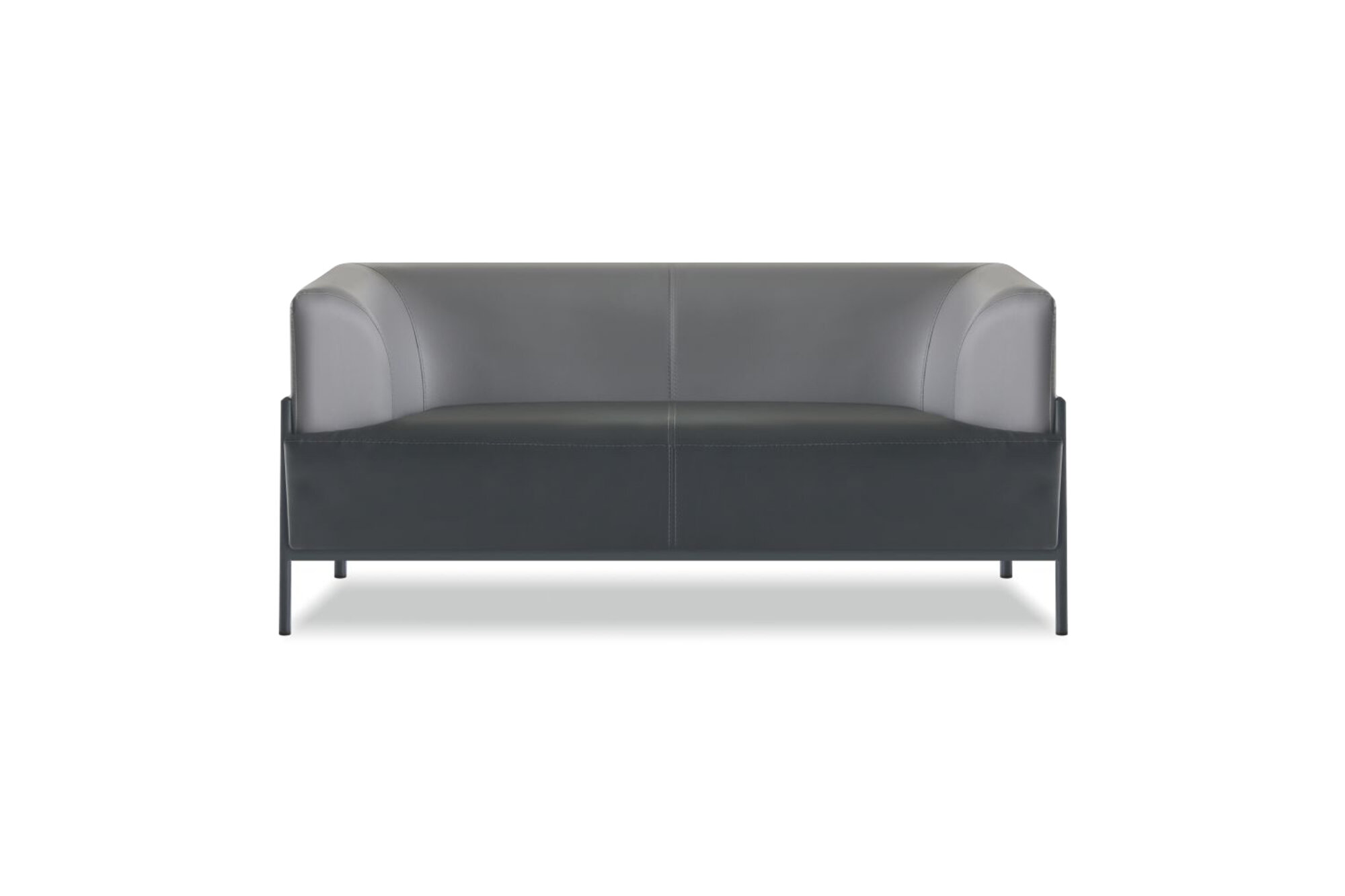 Luxuriöser Zweisitzer Designer Arbeitszimmer Leder 2-Sitzer Sitzmöbel