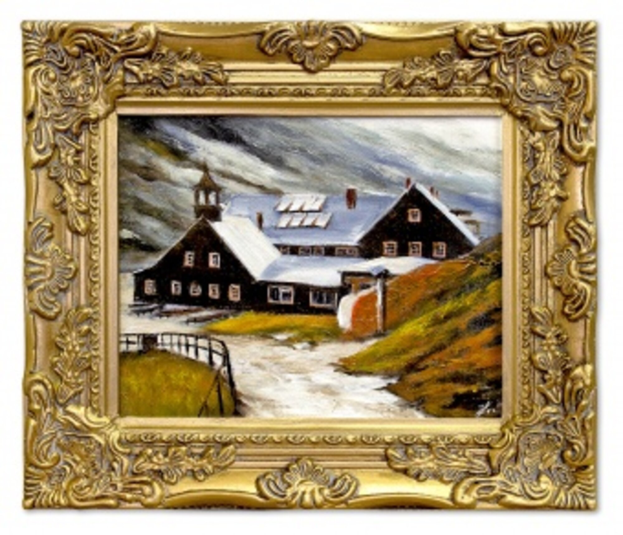 Haus in der Landschaft Handarbeit Ölbilder Gemälde Leinwand G102653