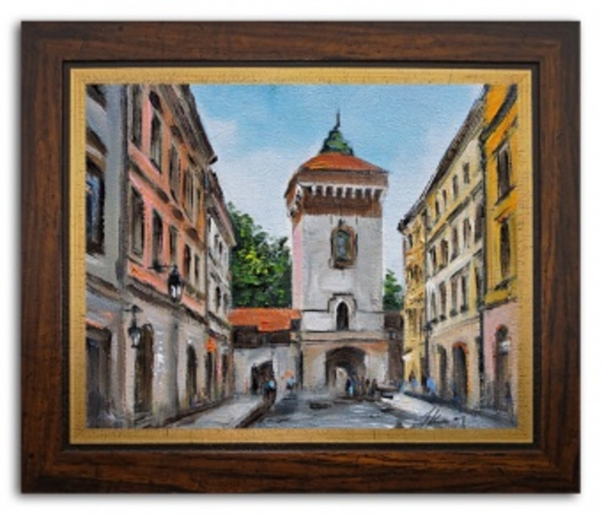 Stadttor Handarbeit Ölbilder Gemälde Leinwand Ölbild Bild Bilder G102784