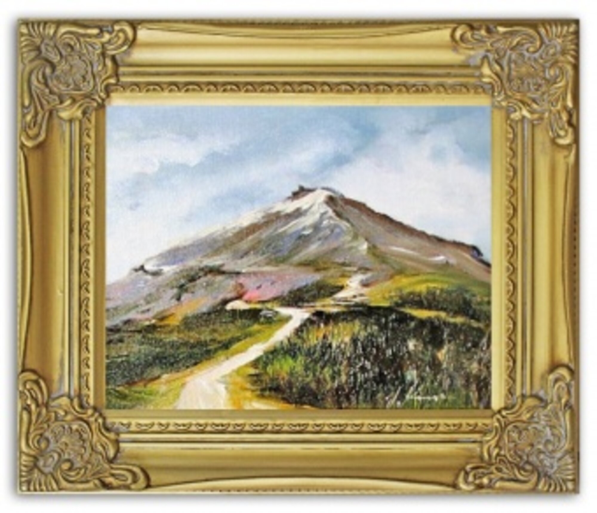 „Berglandschaft“ Handarbeit Ölbilder Gemälde Leinwand Ölbild Bild G05888