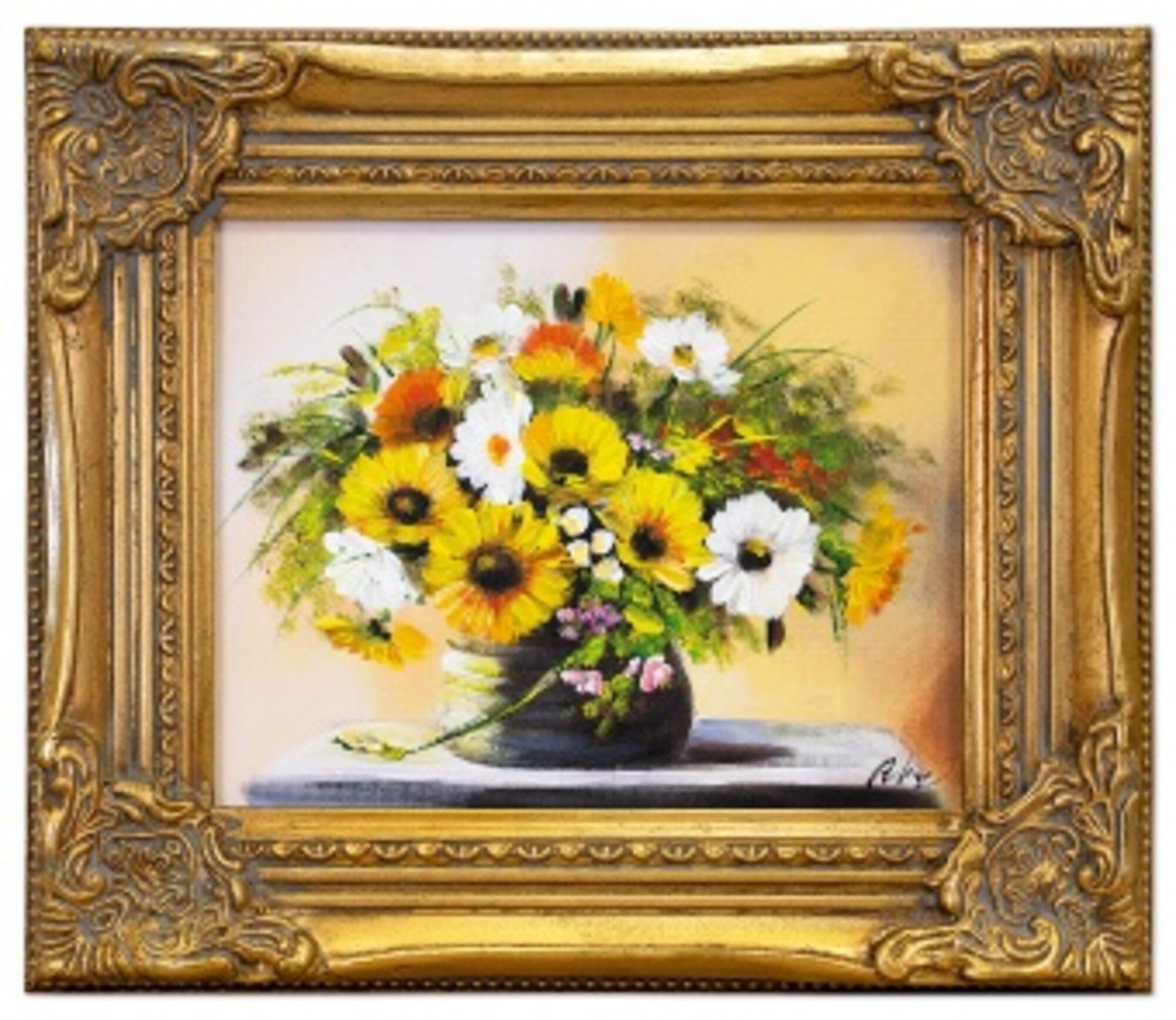 Blumenstrauß Handarbeit Ölbilder Gemälde Leinwand Ölbild Bild G120159