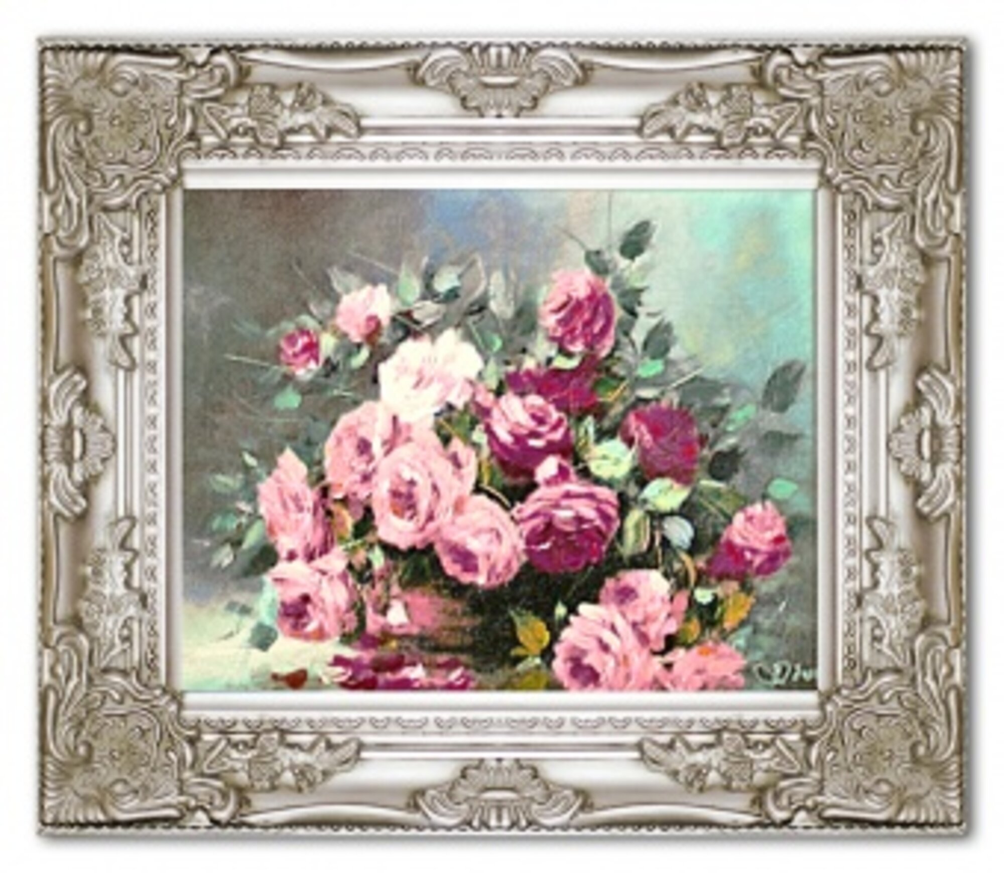 Rosenstrauß Handarbeit Ölbilder Gemälde Leinwand Ölbild Bild G17271