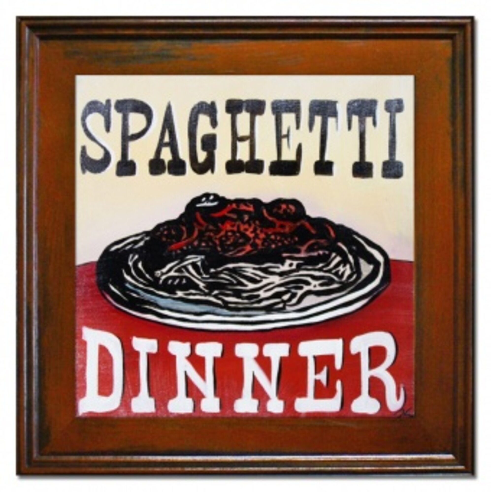 Spaghetti Dinner Handarbeit Ölbilder Gemälde Leinwand Ölbild Bild G16421