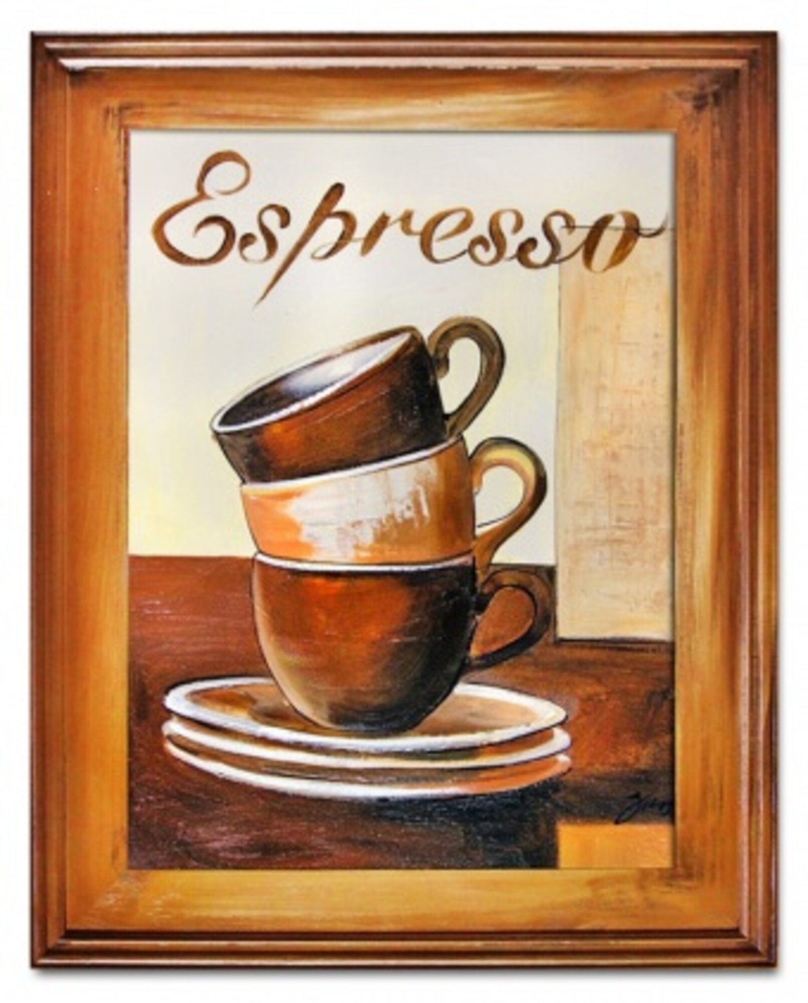 Kaffeeträume Handarbeit Ölbilder Gemälde Leinwand Ölbild Bild G16225