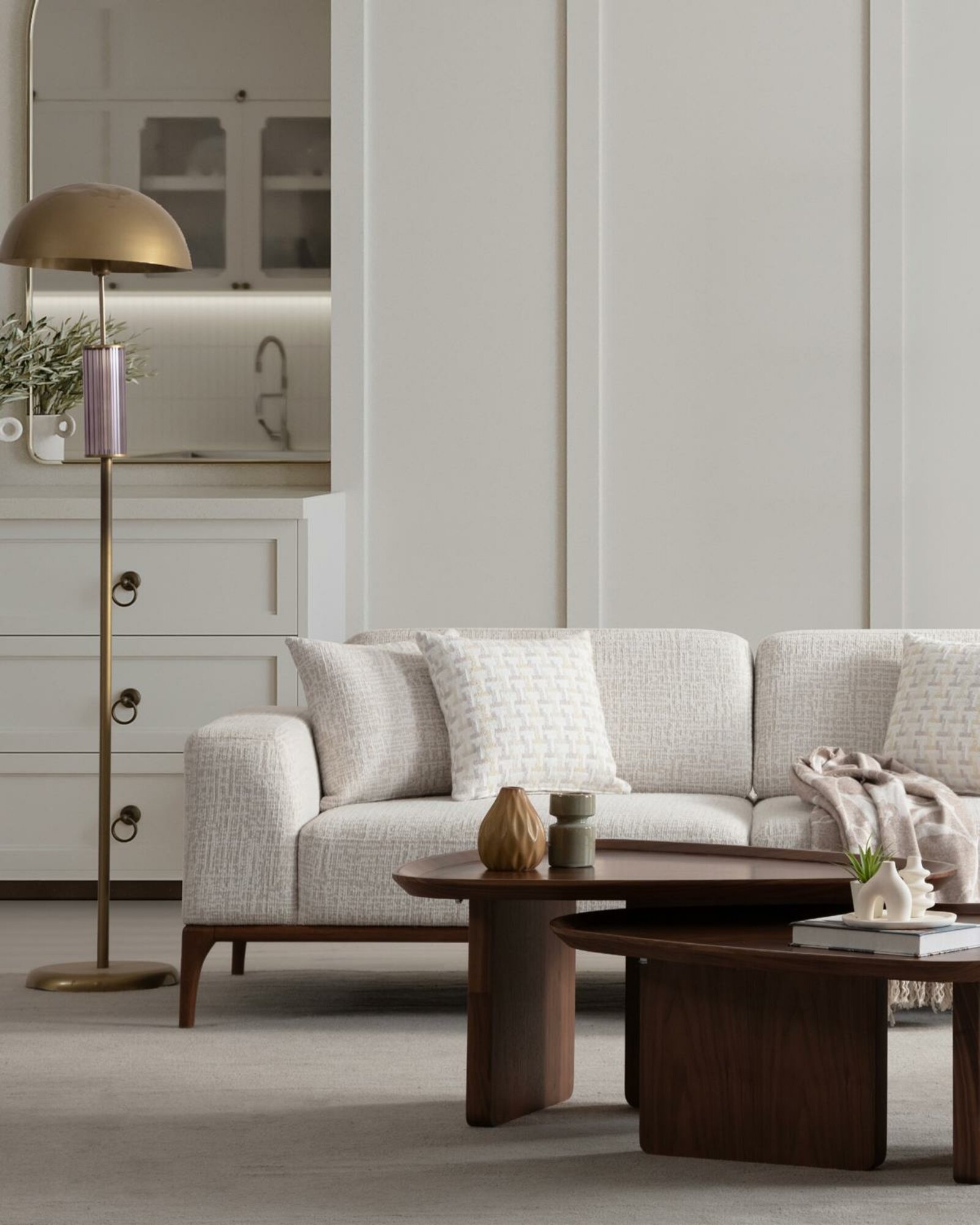 Sofa 3 Sitzer Luxus Design Sofas Polster Moderne Sitz Stoff Neu Möbel Couch