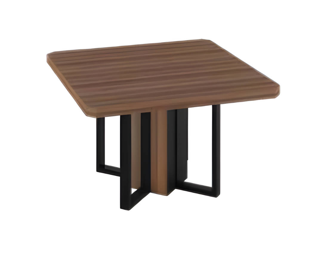 Designer Konferenztisch braun Quadratischer kleiner Tisch Holztischplatte