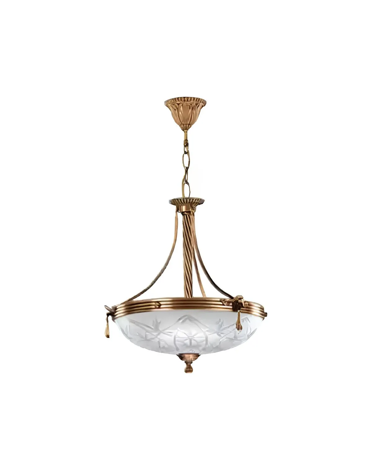 Kronleuchter Deckenlampe Lüster Deckenleuchter Lampe Glas Grau Gold