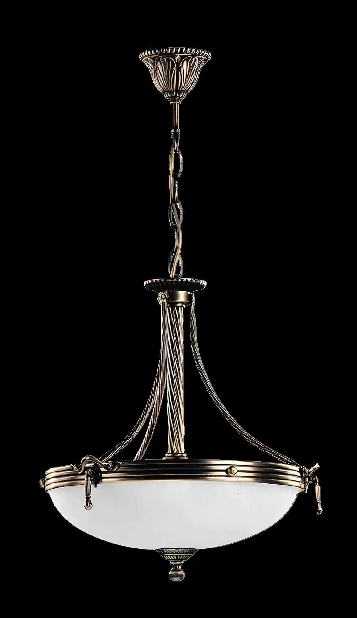 Kronleuchter Deckenleuchter Lüster Modern Deckenlampe Weiß Glas Lampen