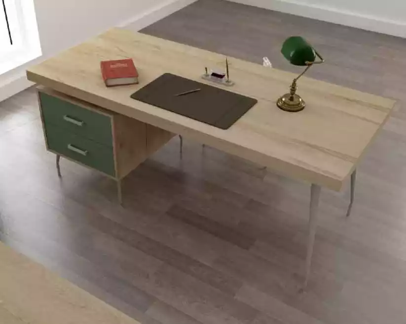 Designer braun Luxus Schreibtisch Büromöbel Holz Tische neu