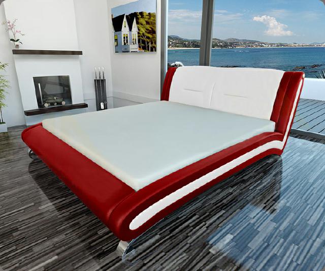 DOPPELBETT DESIGN BETT Betten LEDERBETT POLSTERBETT Ehe XXL 140 160 180x200 cm