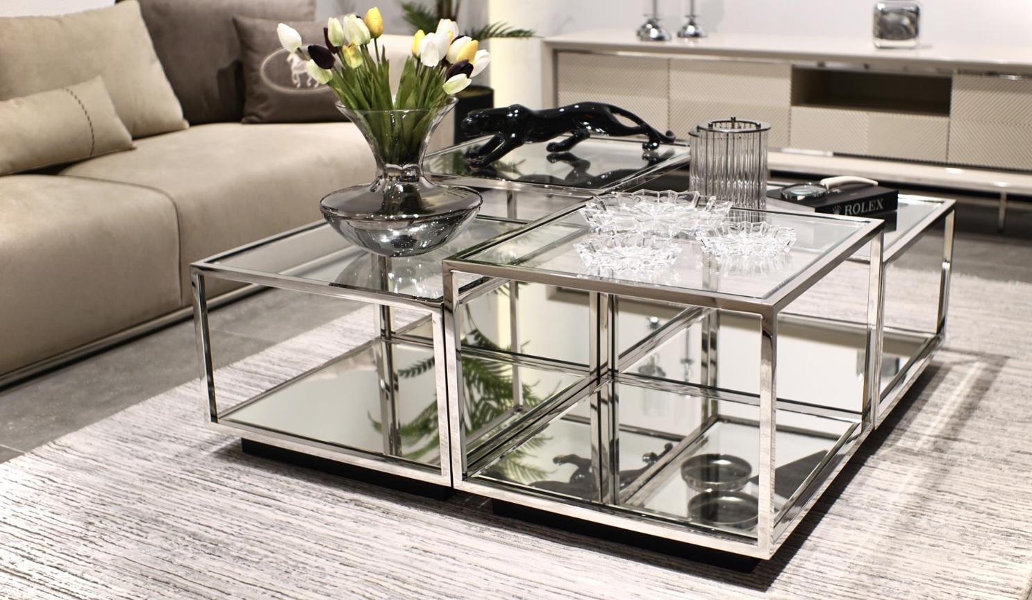 Modern Glas Couchtisch Wohnzimmer Möbel Neu Design Einrichtung