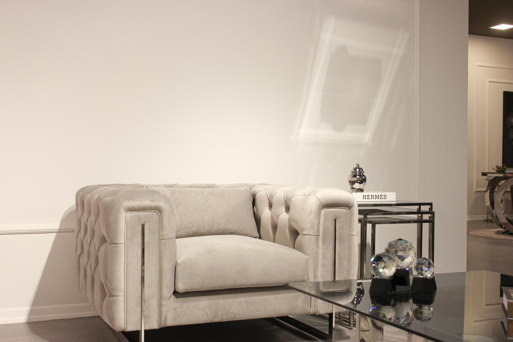 Modern Sessel Wohnzimmer Chesterfield Möbel Polster Einrichtung Textil