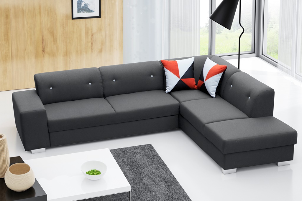 Sofa Schlafsofa Designer Sofa mit Bettfunktion + Bettkasten Ecksofa Couch NEU