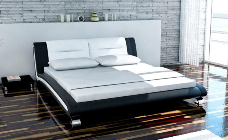 Wasserbett Bett Lederbett Polsterbett mit Matratze Neu SENEGAL Betten Komplett