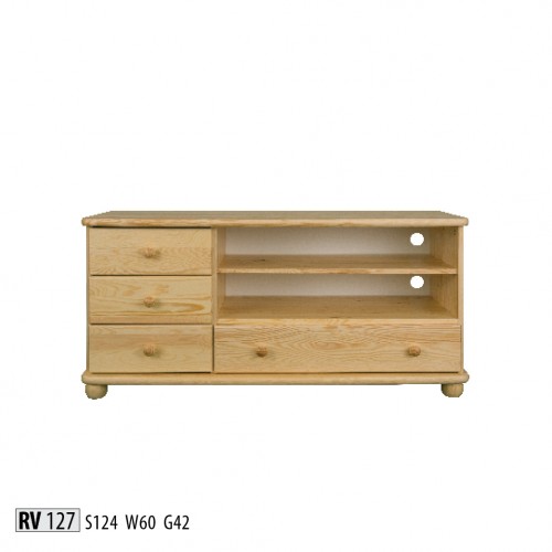 rtv sideboard Holz Kommode Sideboards Wohnzimmer Kommoden 124cm massive Möbel