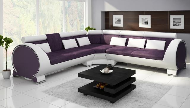 Ecksofa VIGO Couch Sofa Eckgarnitur Ledersofa Leder Textil Stoff LT01 Eckcouch