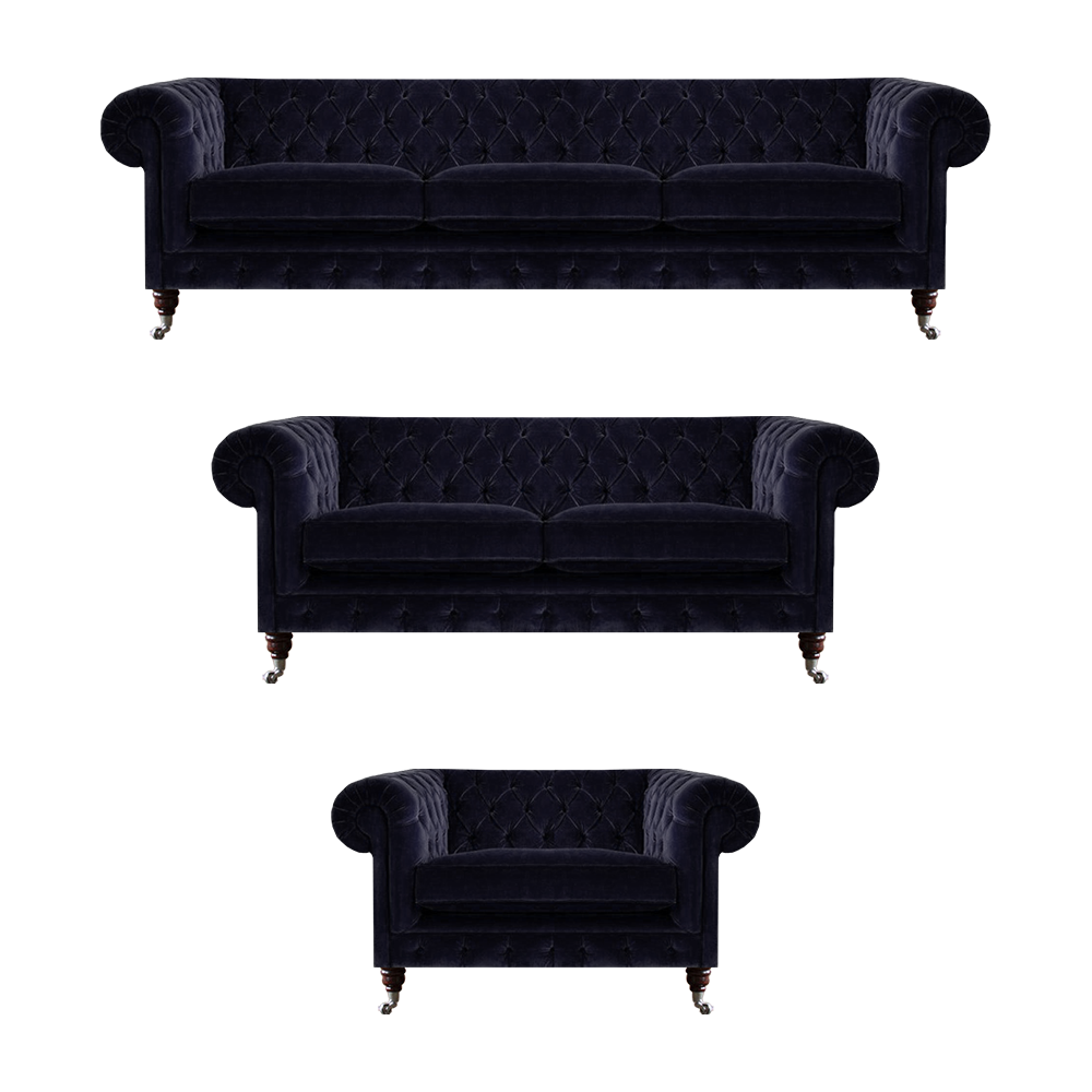 Exklusive Chesterfield Sofas Designer Dreisitzer 2-Sitzer Textilsessel