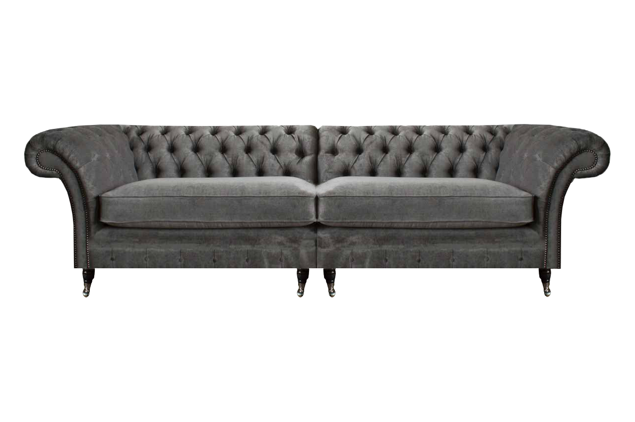 Chesterfield Textil Zweisitzer Sofa Couch Modern Design Möbel Textil