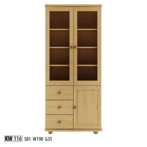 Vitrine Wohnzimmer Möbel Anrichte Holz Vitrinen Glas Schrank Echtholz Massive