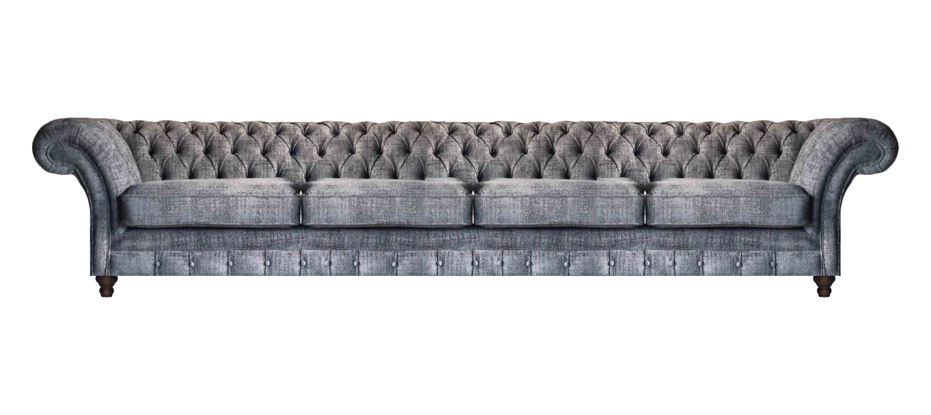 Elegantes Chesterfield Sofa Wohnzimmer Viersitzer Designer 4-Sitzer Neu